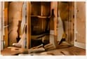 Repair damaged wall, insulation & finishes