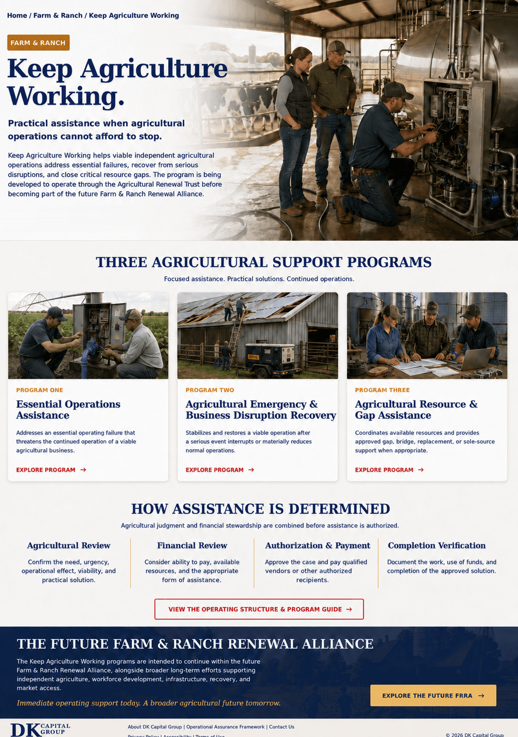 Keep Agriculture Working program overview