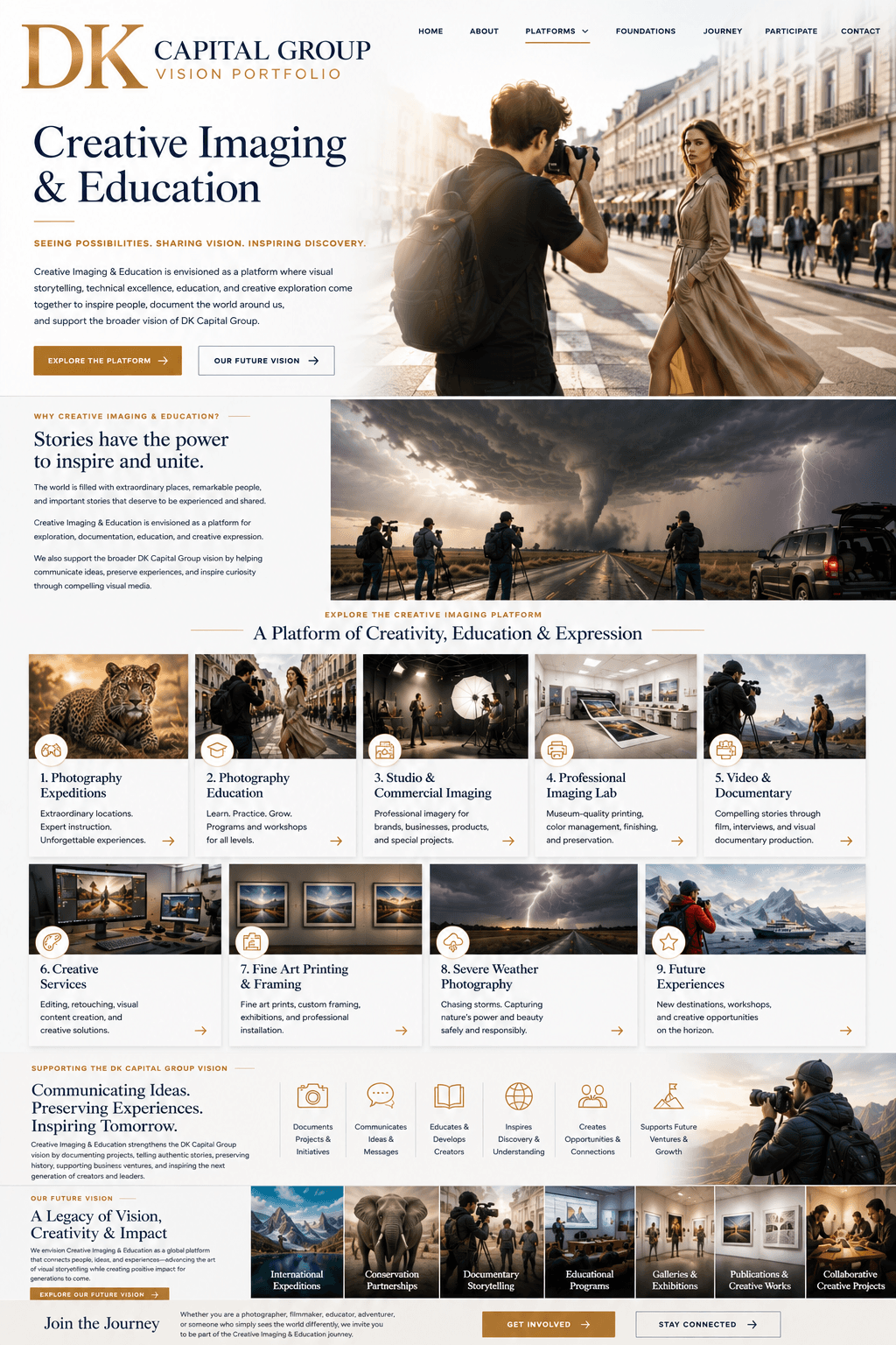 DK Capital Group approved Imaging & Media landing page design