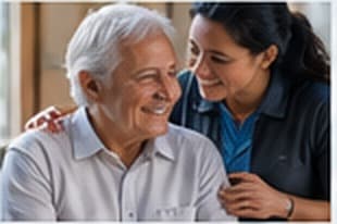 Older adult receiving supportive community services