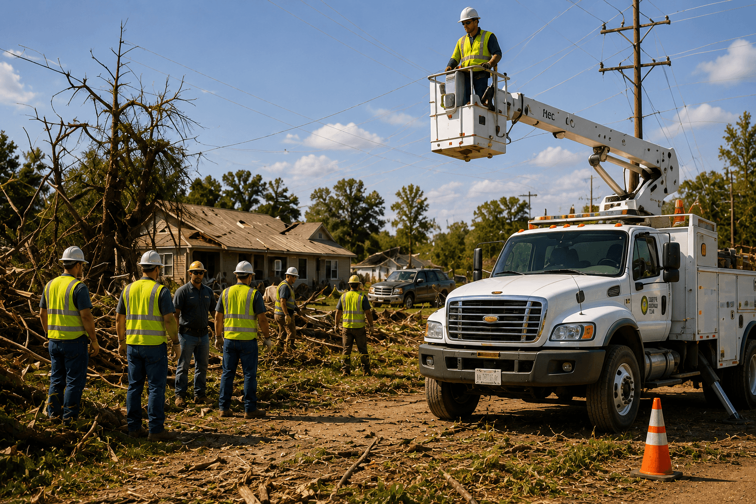 Agricultural operation responding to storm damage and business disruption
